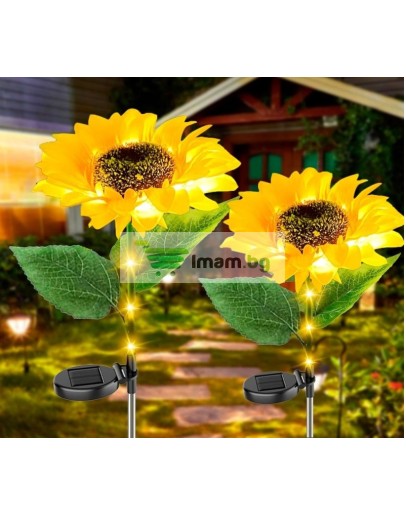 Градинска LED лампа със соларен панел Слънчоглед